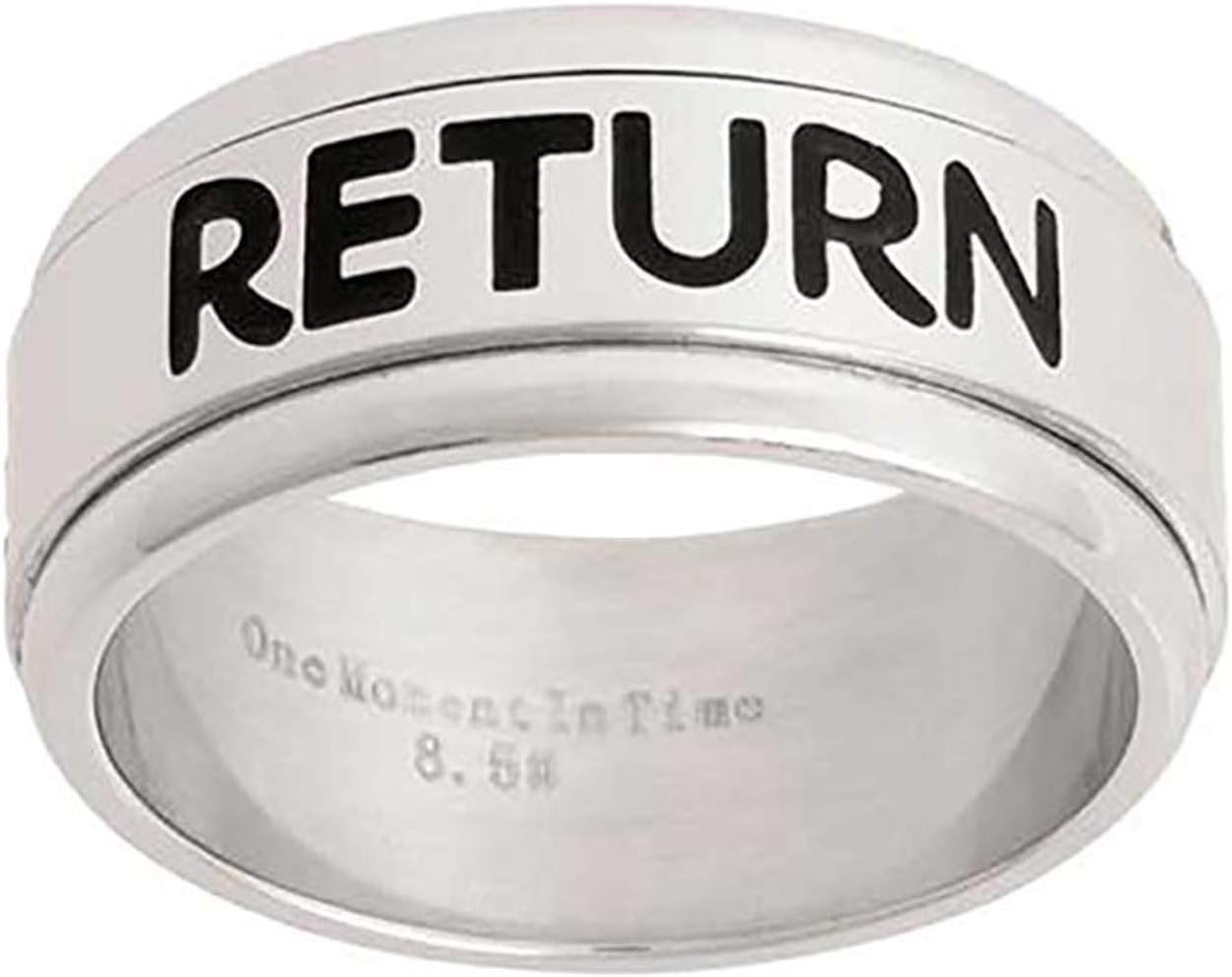 CTR Ring SalesJ44W Size 7-14 SPINNER Return With Honor Wide Stainless Steel Ring Mormon One Moment In Time LDS CTR
