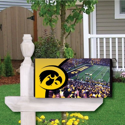 VictoryStore Outdoor Mailbox Cover - University of Iowa, Design 7, Magnetic Mailbox Cover