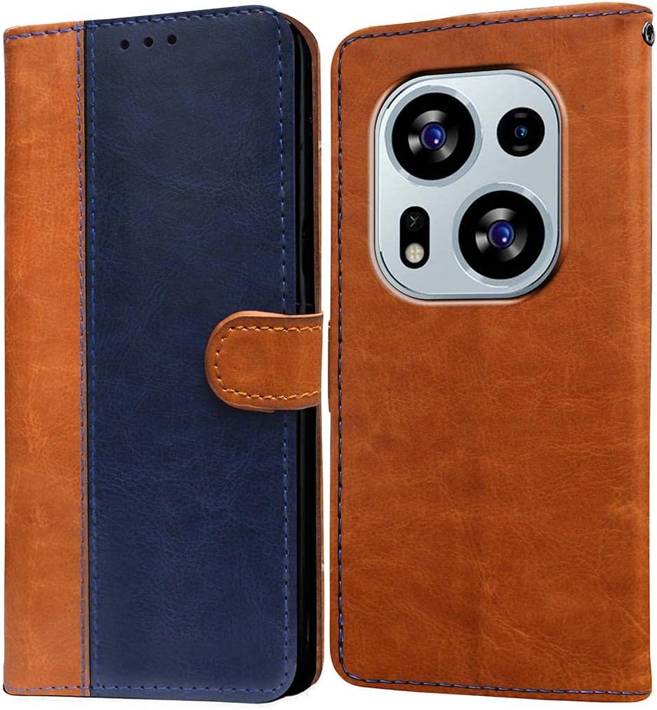Flip Cover Compatible with Tecno Phantom X2 5G | Premium Leather Finish | Inbuilt Pockets & Stand | Flip Cover Back Case for Tecno Phantom X2 5G (CamelBlue)