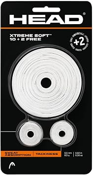 HEAD Xtreme Soft Racquet Overgrip - Tennis Racket Grip Tape - 12-Pack, White