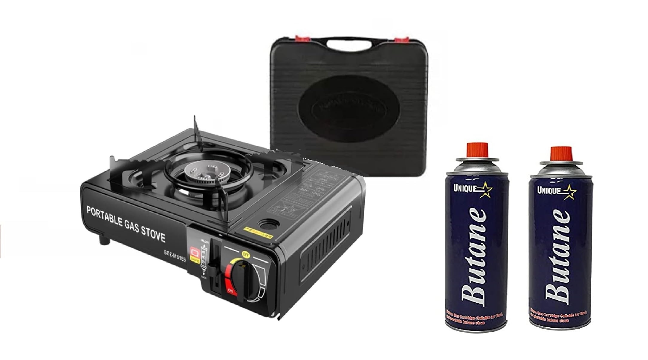 BisonBerg Alloy Steel Camping Portable Gas Stove 2900W Outdoor Burning Stove, Backpacking Stove, Portable Gas Stove for Camping, Picnics, Hiking, Fishing, Barbecue (Stove with 2 Can) (B0CNH4T1GF) Amazon Price History, Amazon Price Tracker
