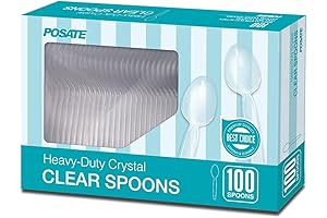 POSATE Heavyweight Clear Plastic Spoons