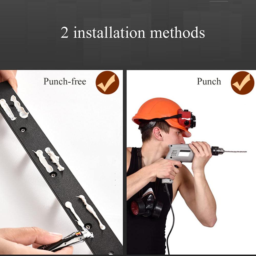 ISCBAFYX Toallero Ganchos para sombreros Gancho autoadhesivo Perchero Perchero de aluminio Montaje en pared Sin perforación Capacidad de carga de óxido para puerta Dormitorio-A_3 ganchos Accesorios de
