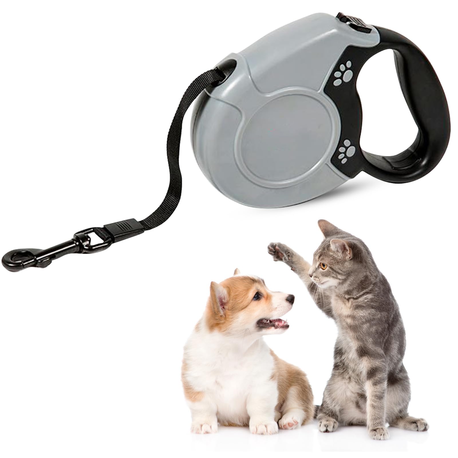 PETCUTE Retractable Dog Leash Heavy duty dog lead for Small Medium and large Dogs One Button Brake & Lock
