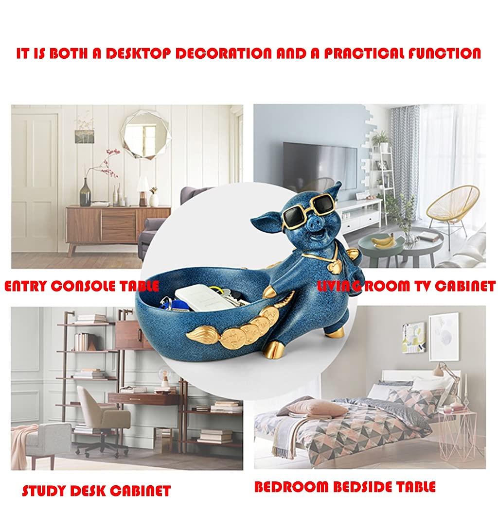 Statue Storage,Ablage für Schlüssel,Aufbewahrungsornamente,Schmuckschlüssel Telefon Keramik Candy Aufbewahrungskorb,Süßigkeitenschale, Heimdekoration, Ornament,Einzigartige Handarbeit