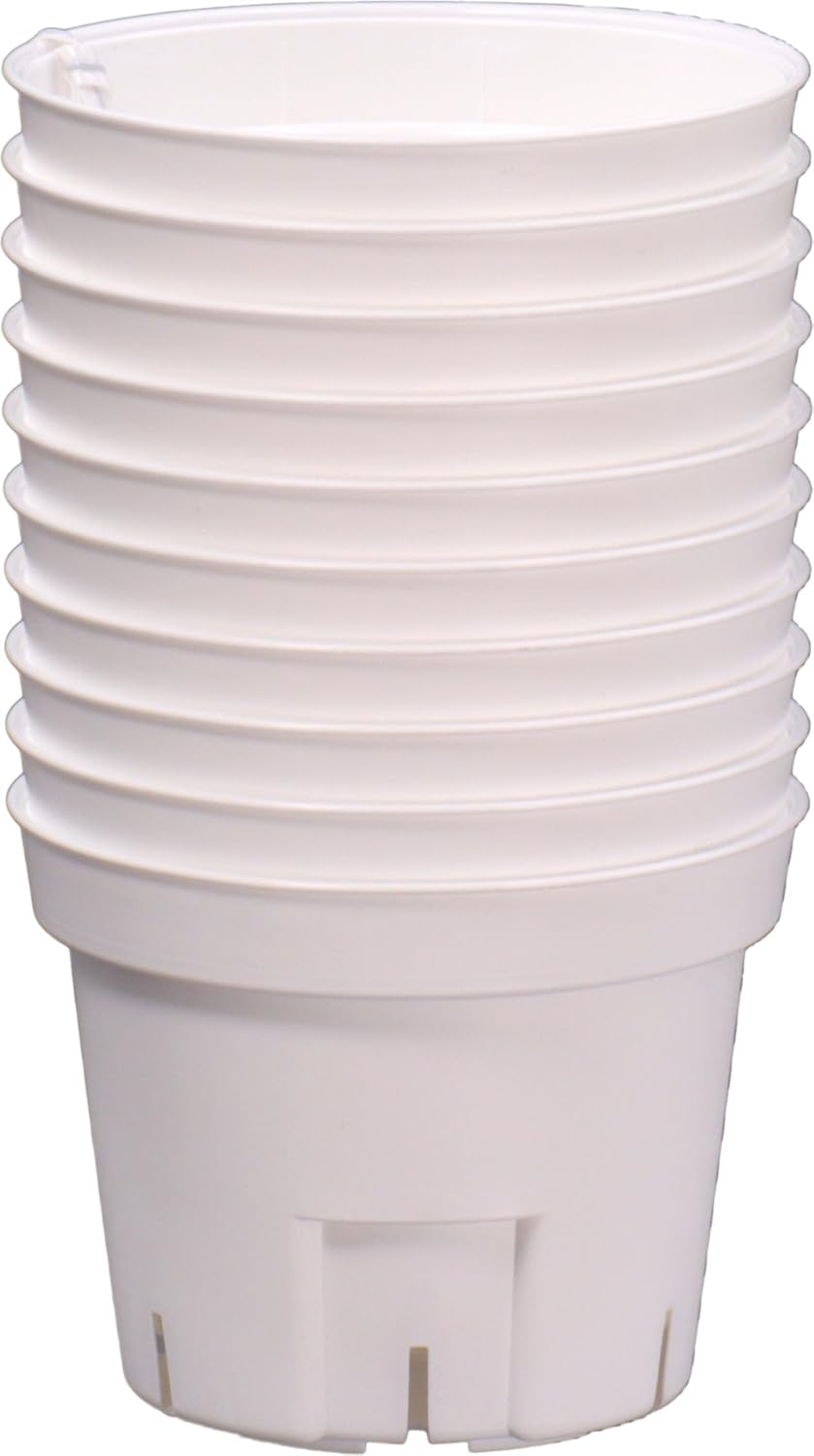 10 Pcs White Plastic Slit Succulent Cactus Japanese Poly Pot 75 S Pot