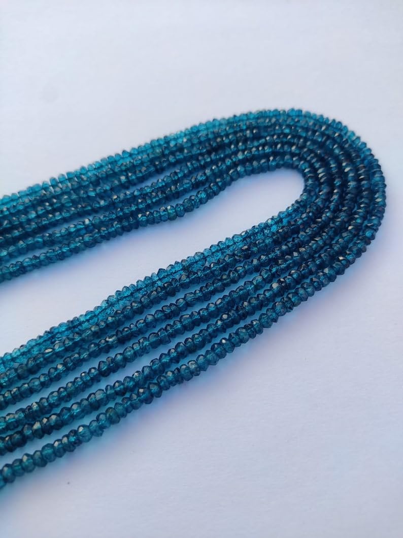 Perles en topaze naturelle de 4mm facettées haut de gamme pour l'art de la haute bijouterie