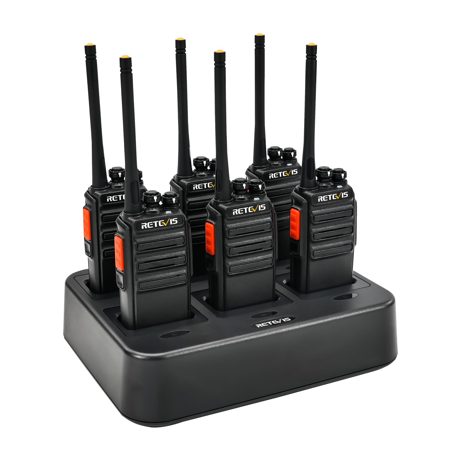 walkie talkie con caricatore 6 slot canale professionale