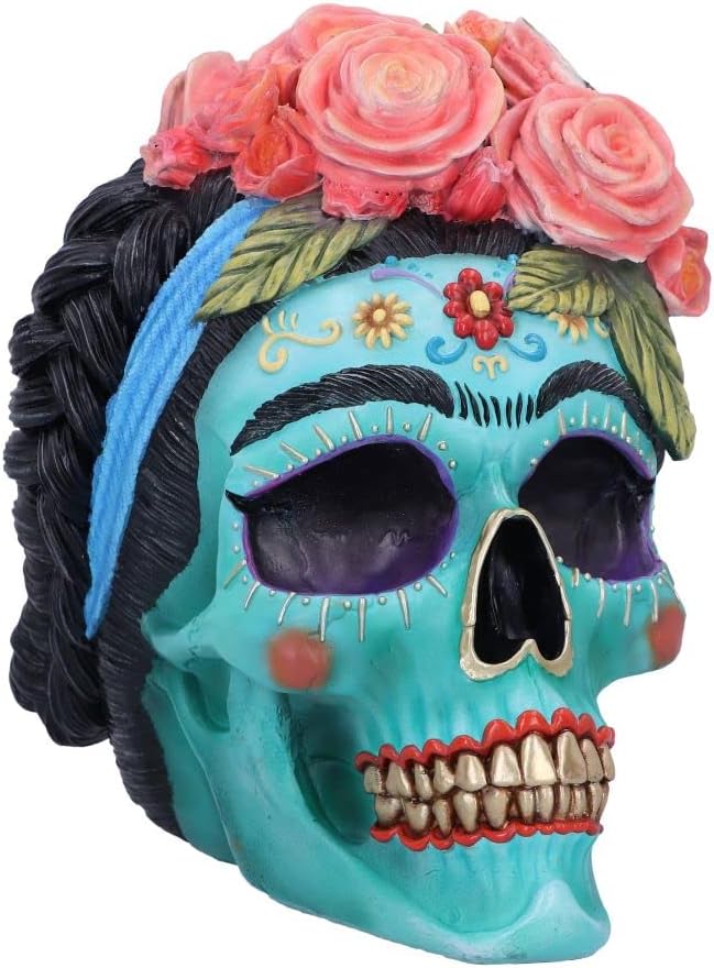 Nemesis Now, Calavera de Azucar, Blue, 19cm