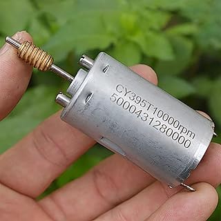 GRASAKY Model Geared High Speed High Torque 395 Motor with Copper Worms, DC12V 10000 RPM, Output Shaft 2.3mm, 2 Screws, DIY Automotive Motor Rotating Torque