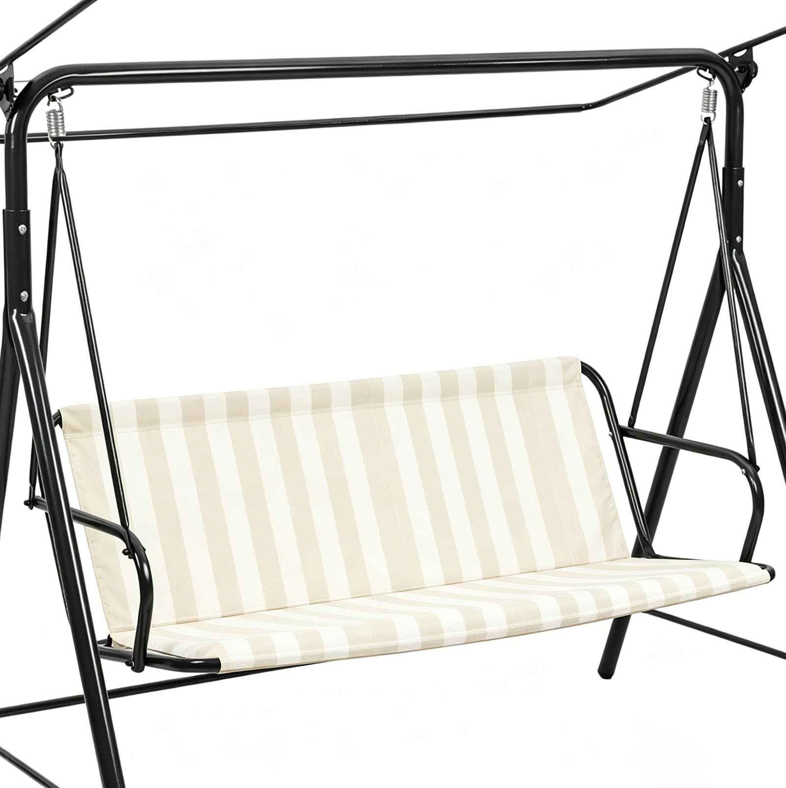 Coprisedile di Ricambio per Dondolo da Giardino, Cuscino da Esterno per Sedia da Giardino a 2/3 Posti, Tessuto Oxford 600D Impermeabile, per Dondolo da Giardino,Beigewhite,138 * 50 * 50cm