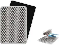Tapete Coletor De Areia Higiênico Tamanho M PETYC Caixa de Areia Para Gatos Anti Sujeira Impermeável Premium Produto Petshop (Cinza, GG - 80x68)