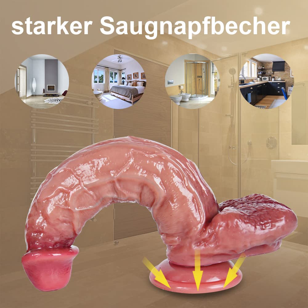 Consolador gigante realista 29.5cm, Juguetes sexuales gruesos con ventosa para mujeres, de silicona líquida doble densidad XXL para hombres G Spot Anus Plug Wide Adult