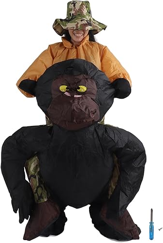 TOPINCN Disfraz inflable para adultos, divertidos disfraces de chimpancé para adultos, disfraces inflables de Halloween, disfraces de cosplay para