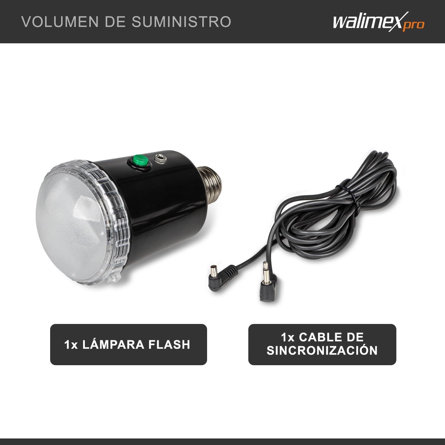 Walimex Pro 40 W Flash de sincronización lámpara – Studio Flash Studio lámpara con fotocélula Sync