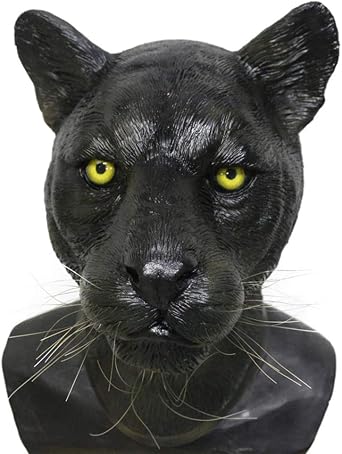 Black Panther Latex Mask Animal Leopard Jaguar Masks Carnival Party Mask Halloween Costume Masqurade Party Cosplay