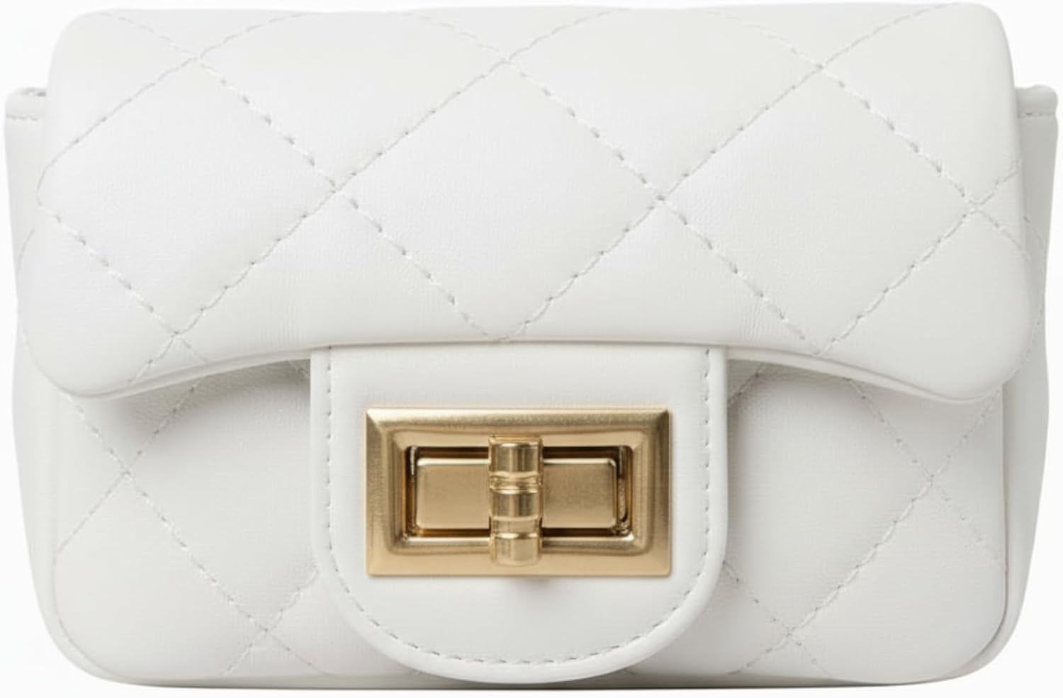 Quilted Mini Crossbody Bag for Women, Gold Chain Strap Shoulder Purse, Classic Elegant Evening Party Clutch