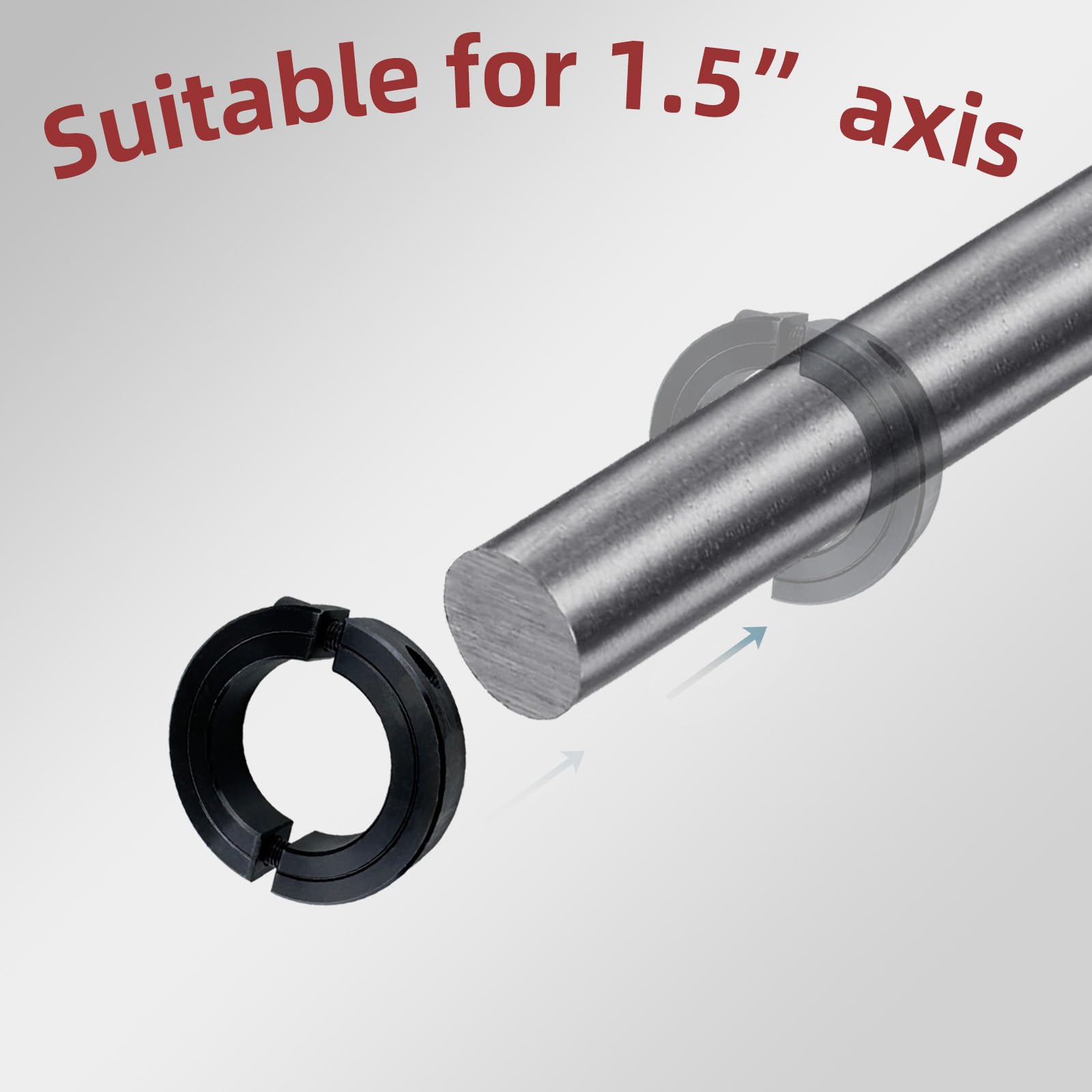 Clamp-On Set Screw Collars - 4 Pcs, Black Oxide -6