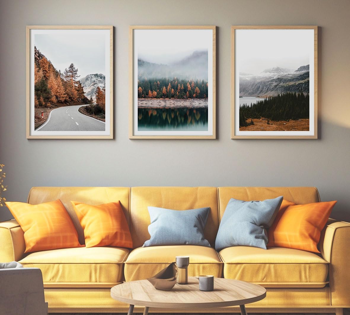 ag.art deco Pictures for Living Room, Brown Landscape, 50x70cm Unframed - Image 3