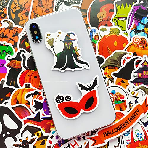 100Pcs Non-Repeating Halloween Pumpkin Theme Stickers, Vinyl Waterproof Holiday Party Stickers, Kids And Youth Adult Holiday Gifts #TOP4