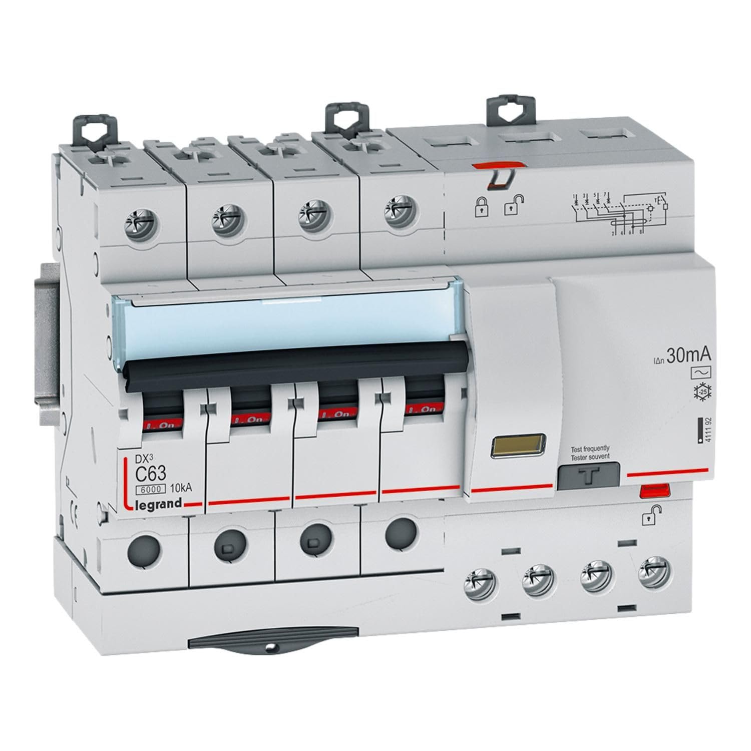 Legrand Disjoncteur Différentiel 16A Type AC 30mA - DX³ 6000 10kA 2P Pour Installation électrique