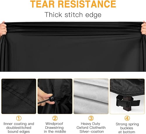 Miniatura 5 de Cubierta de parrilla de gas para barbacoa de 30 pulgadas para parrilla exterior, resistente al agua, resistente a los rayos UV, cubierta para