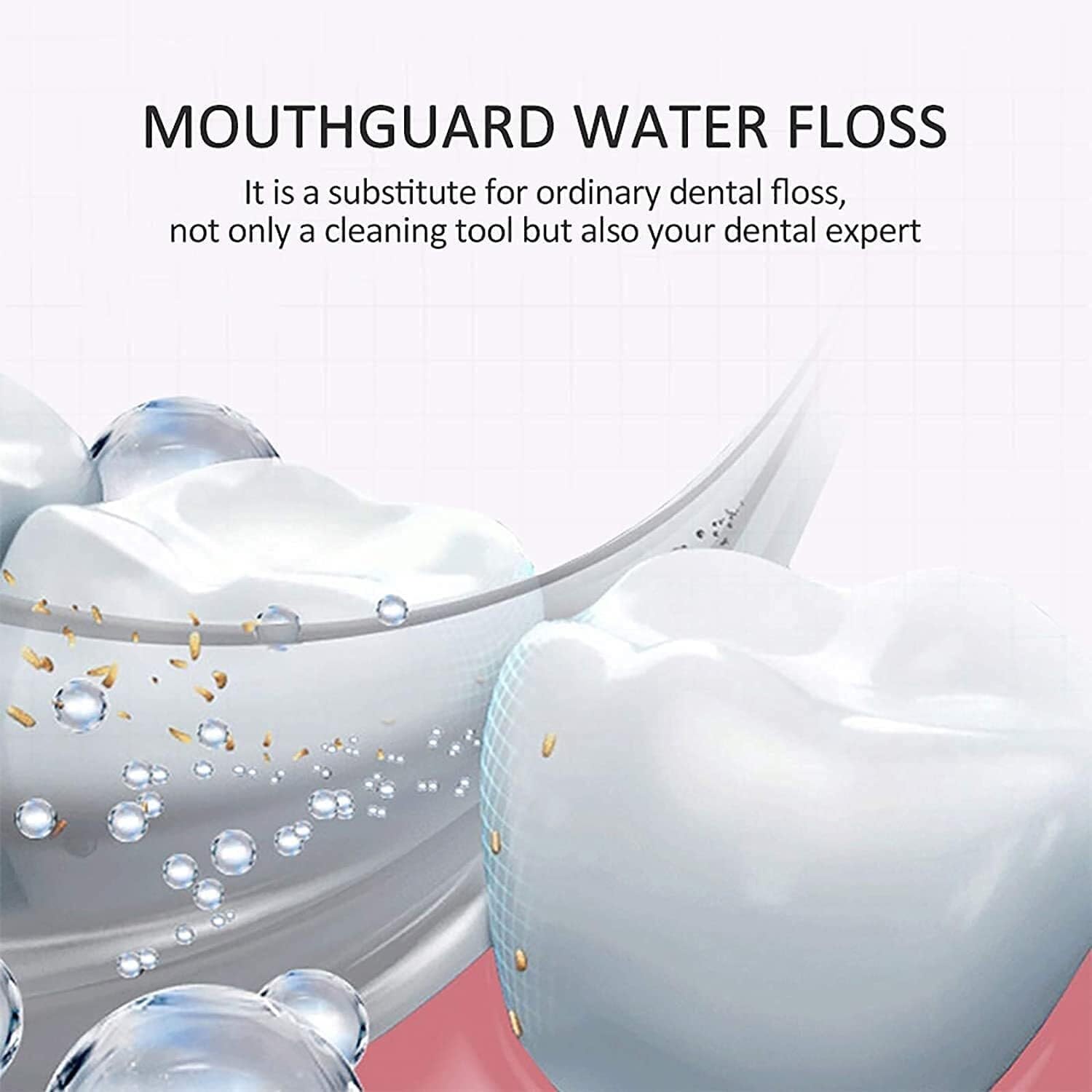 Idropulsore professionale senza fili ricaricabile Irrigatore orale dentale Ultra getto d'acqua for la cura degli apparecchi ortodontici con 5 punte a getto 3 modalità IPX7 Impermeabile Serbatoio dell'