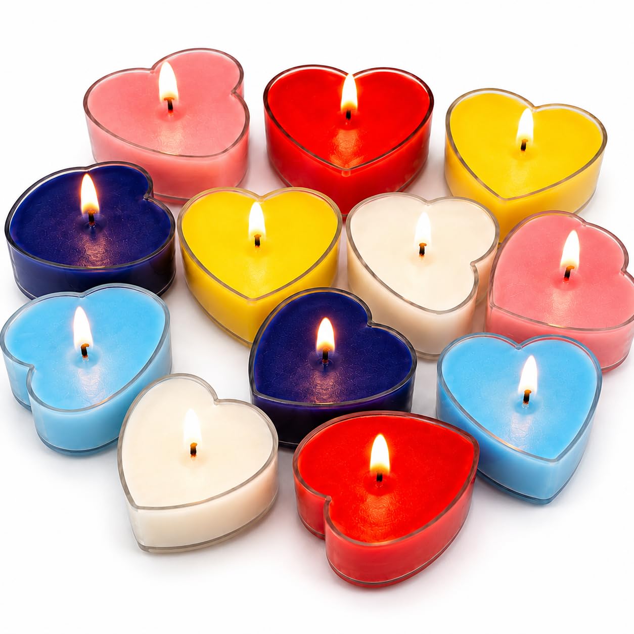 Heart Candles - Multicolor Tealights for Home Decor -1 Heart Candles - Multicolor Tealights for Home Decor -1