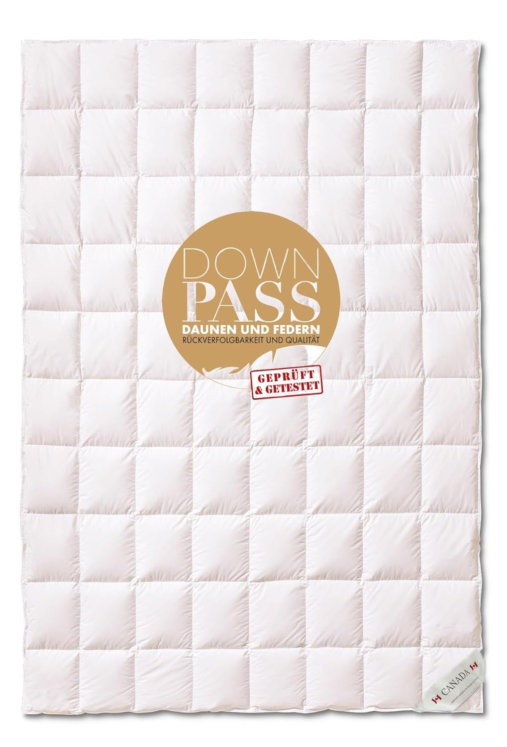 Schäfer Canada Daune Sommerdecke 100% Daunen Kassettensteppdecke canadische Daune 100% Natur Daunendecke 135×200 cm direkt vom Bettenfachgeschäft