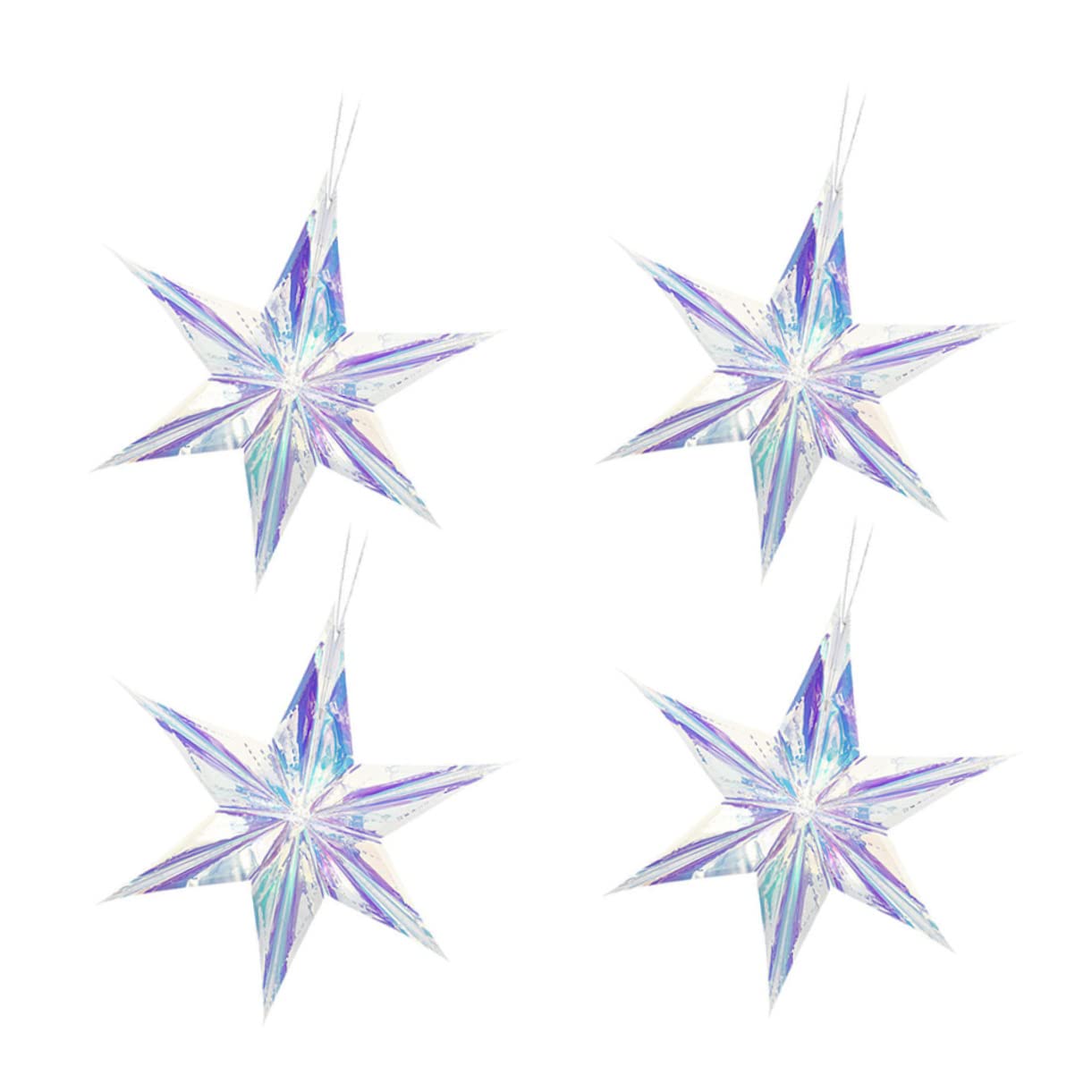 PRETYZOOM 3 Set Adorabili Ornamenti A Forma Di Stella A Sei Punte Decorazioni Per Feste Ornamenti Appesi Per Finestre Soffitti Alberi Di Natale 4 Pezzi*3