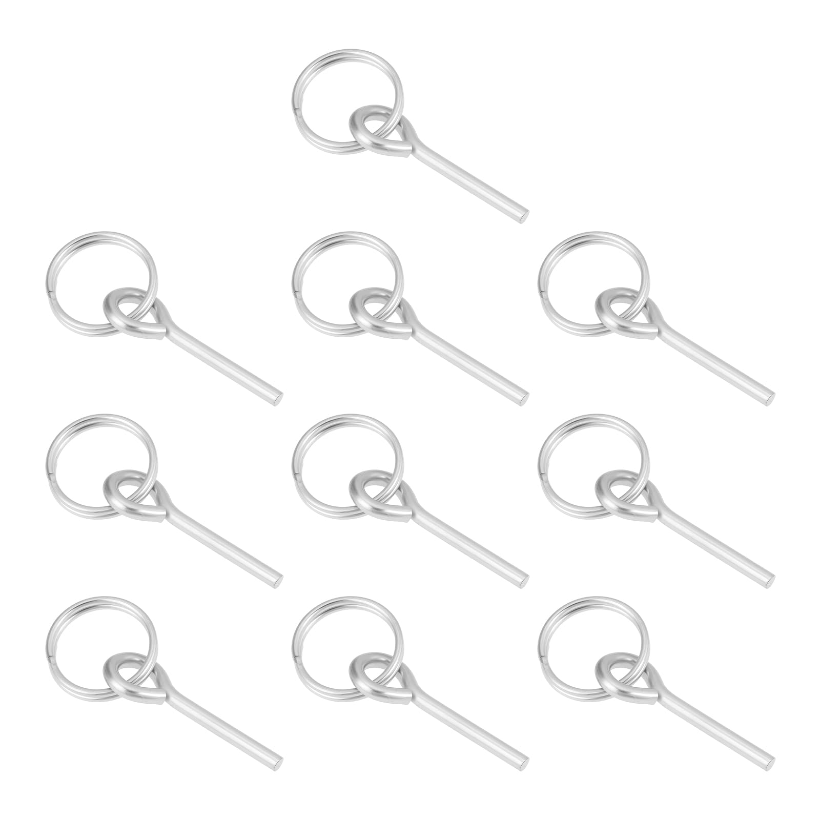 SG Store 10Pcs Camping Pole Steel Ring & Pin 4x30mm for Tent Canopy Outdoor Camping