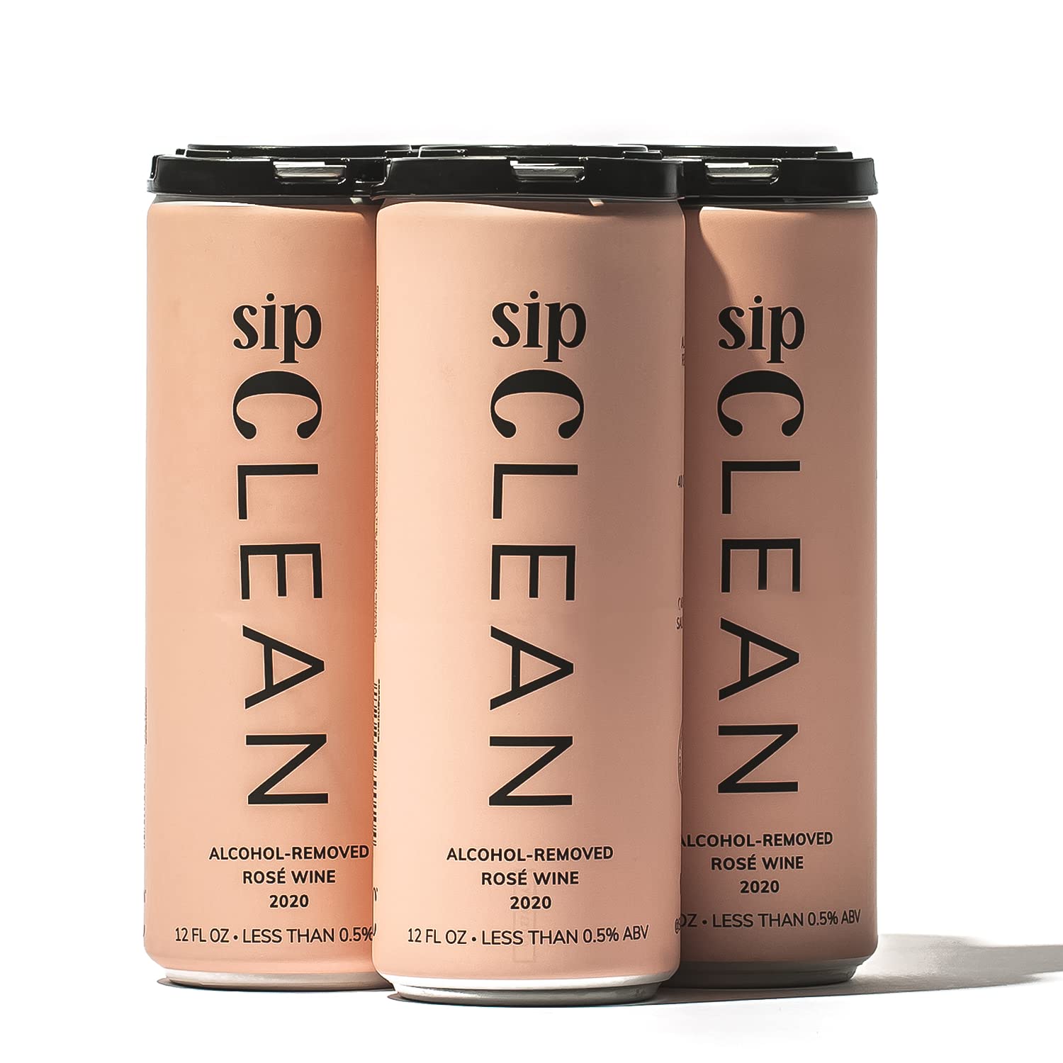 SipClean Low Alcohol Wine .5% Rosé 4 Pack - No Added Sugar Sparkling Wine Non Alcoholic Wine