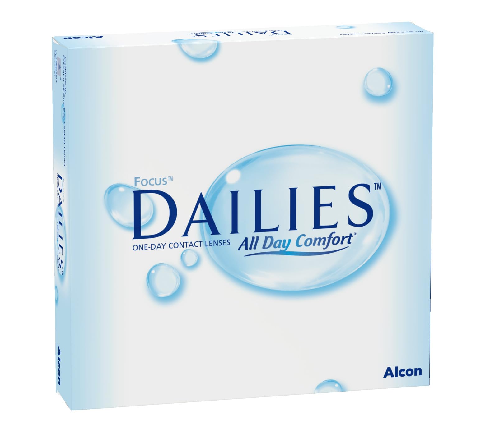 Dailies All Day Comfort Lentes de contacto de reemplazo diario, Pack de 90 , R 8.6 mm, D 13.8 mm, -4,50 Diopt