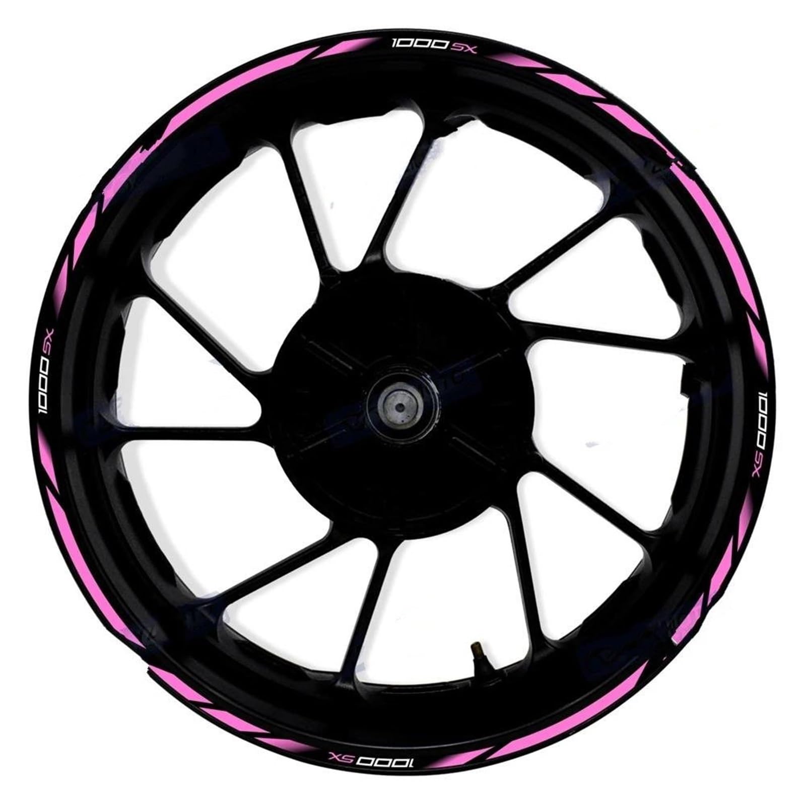 Motorcycle 17 Inch Front and Rear Stripe Decals Wheel Rim Stickers for Kawasaki 1000SX for Z1000SX(Color7)