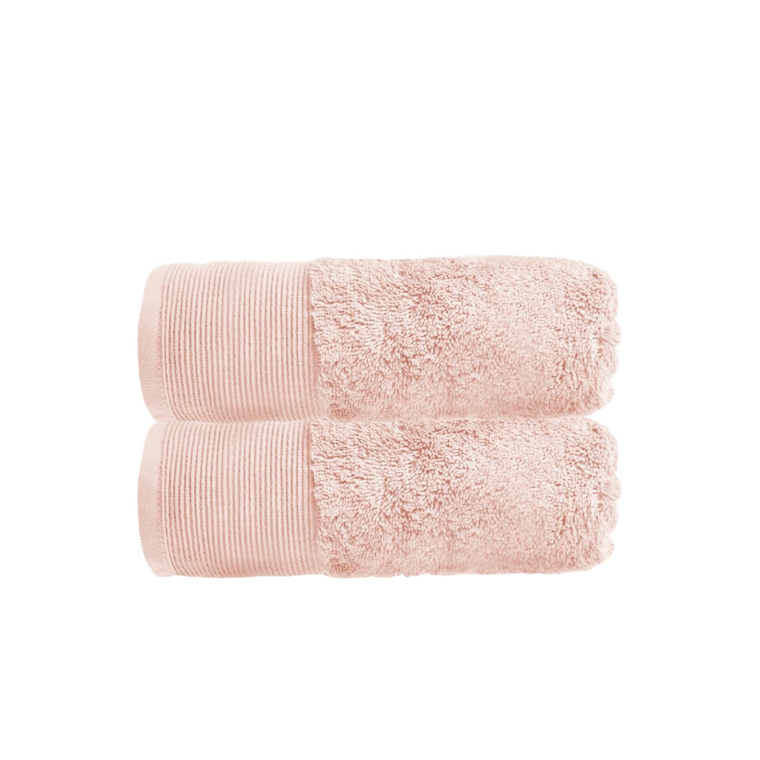 Allure Bath Fashions Blush Allure Pack Of 2 Bamboo Hand Towels 50 X 90Cm – Luxury Super Soft Hypo-Allergenic Plush 550Gsm Pair Of Hand Towels ( Pink)