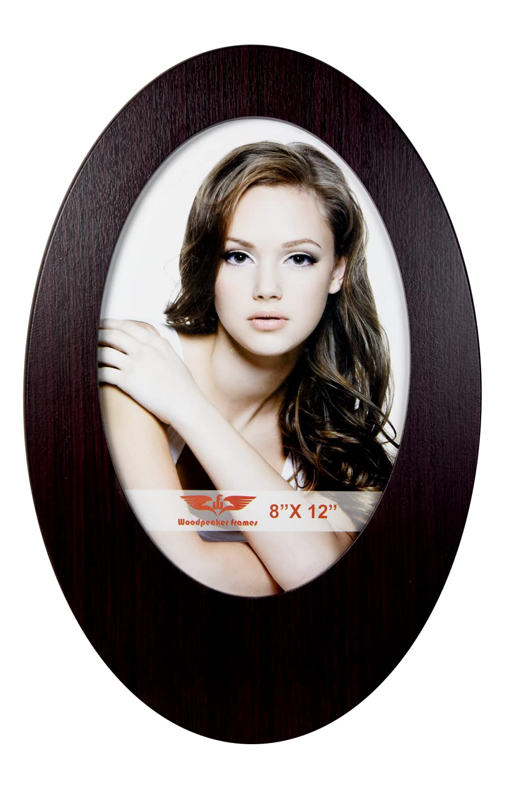 Woodpecker Oval Photo Frame for Wall Decoration – Picture Size
