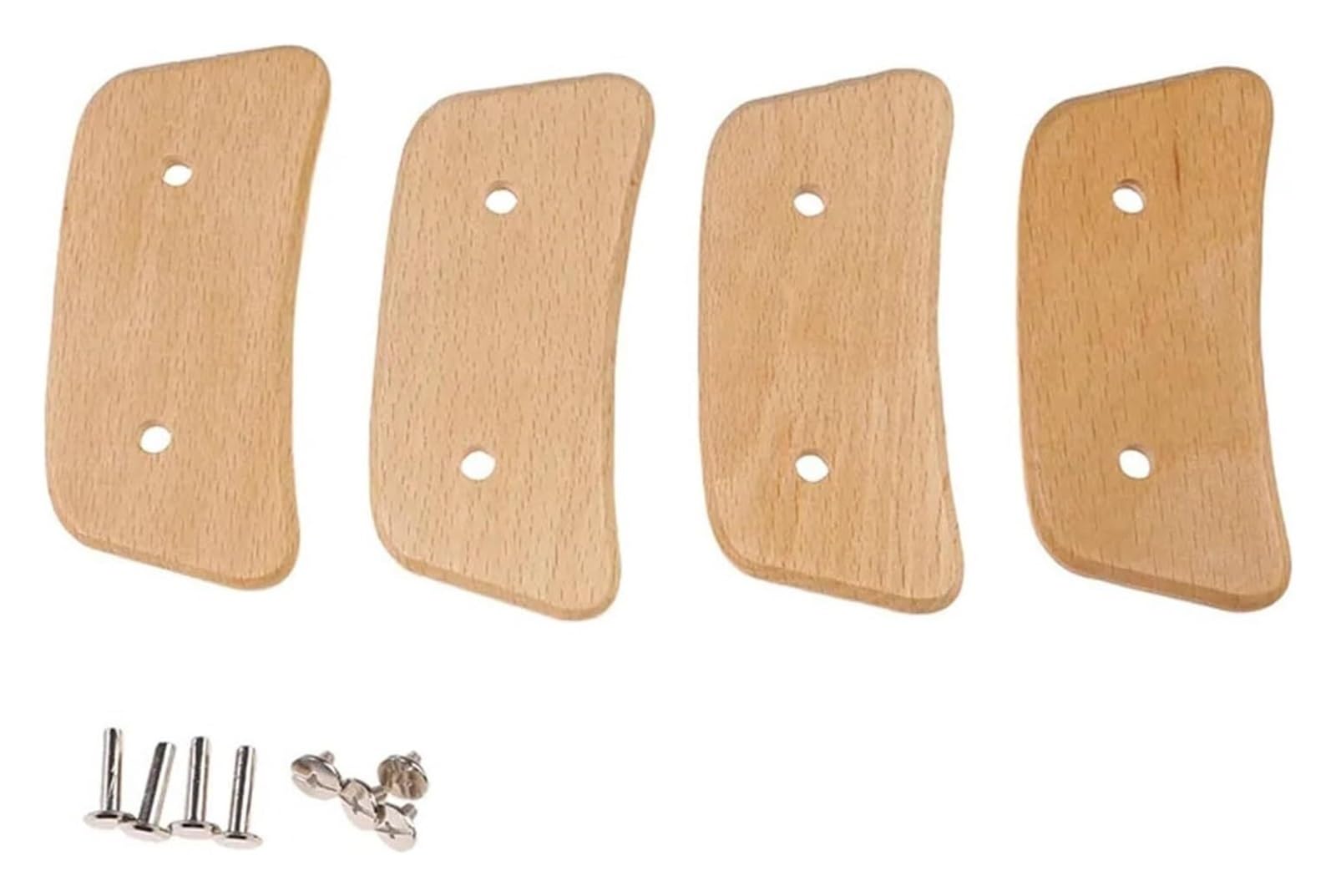 Topfdeckelgriff aus Buchenholz | 2 Paar Holz-Topf-Abdeckungsgriffe, Ersatz-BBQ-Pfannengriffe, Verbrühungen, wärmeisolierter Griff