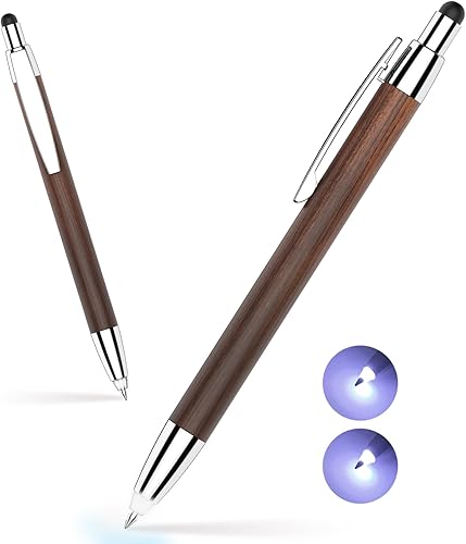 Penyeah - Bolígrafo con punta de luz y lápiz capacitivo, bolígrafo iluminado LED 3 en 1, bolígrafos iluminados para escribir en diario en la