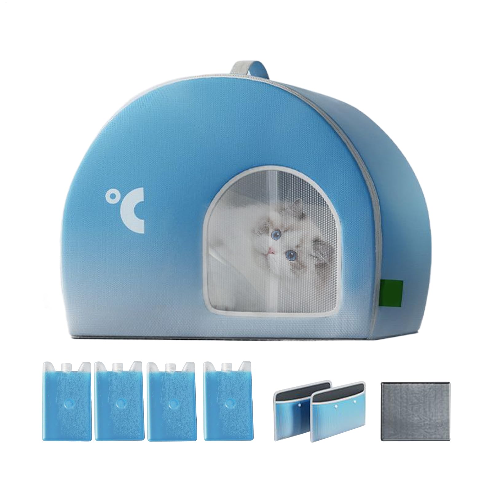 Maison rafraîchissante pour chats contre les coups de chaleur estivaux