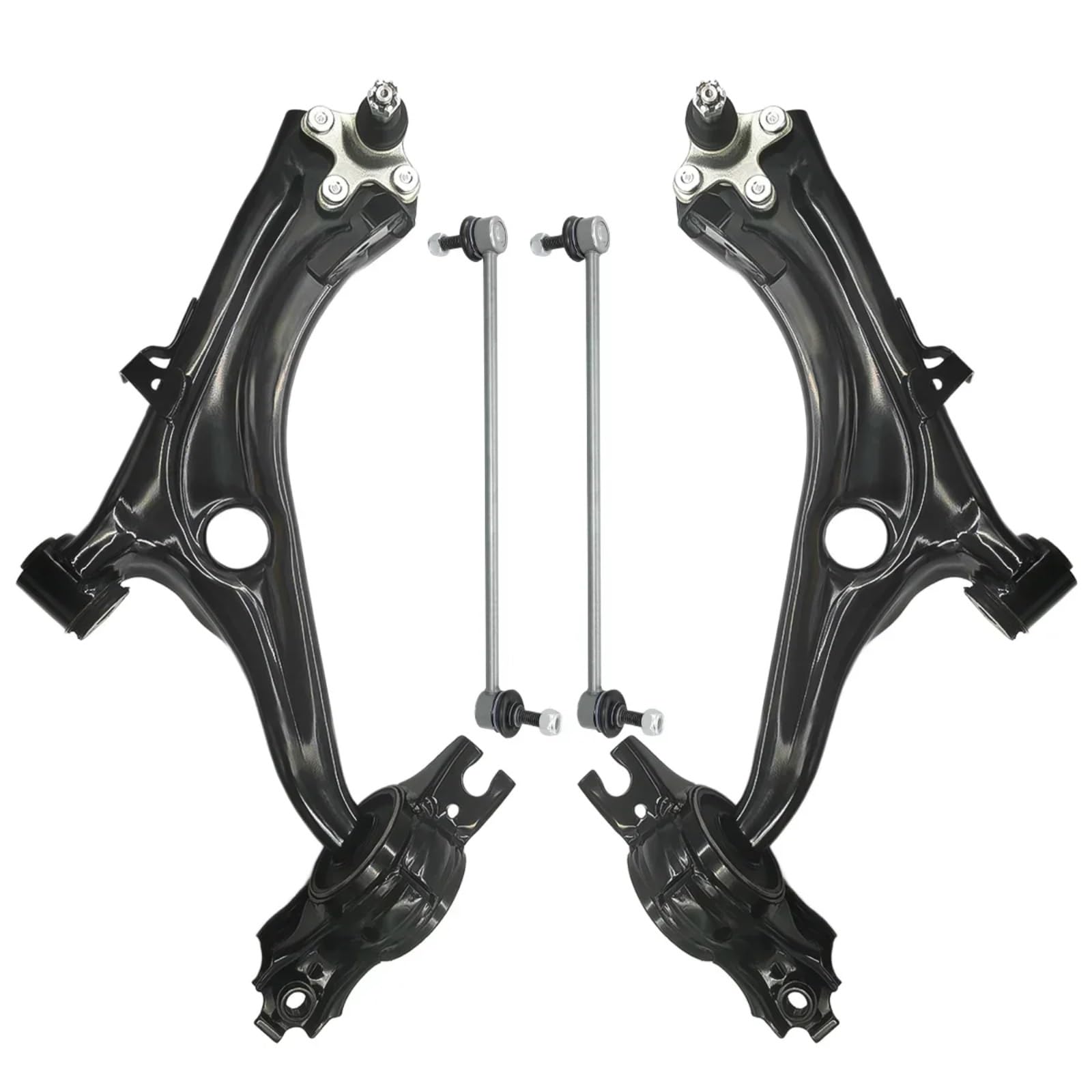 Bras Suspension Compatible avec Civic 2016 2017 2018 2019 2020 2021 4 Pièces Bras De Commande Inférieurs Avant De Voiture Liens Stabilisateurs Jeu De Joints À Rotule MS601239 MS601240