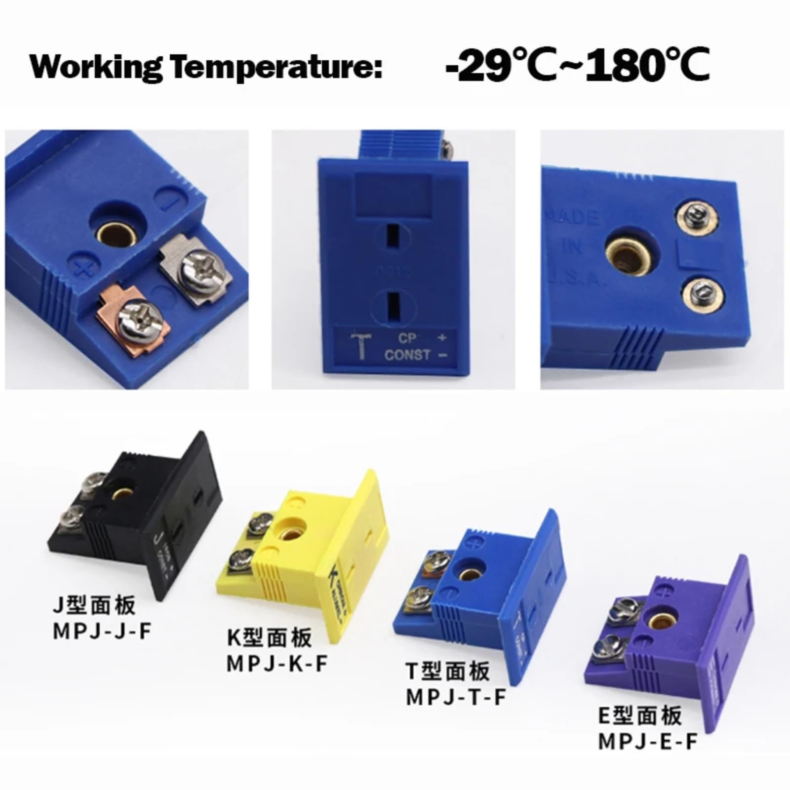 SMPW-E-M SMPW-K/J/T/E M/F MPJ-K/J/T/E-F Thermoelement Steckverbinder