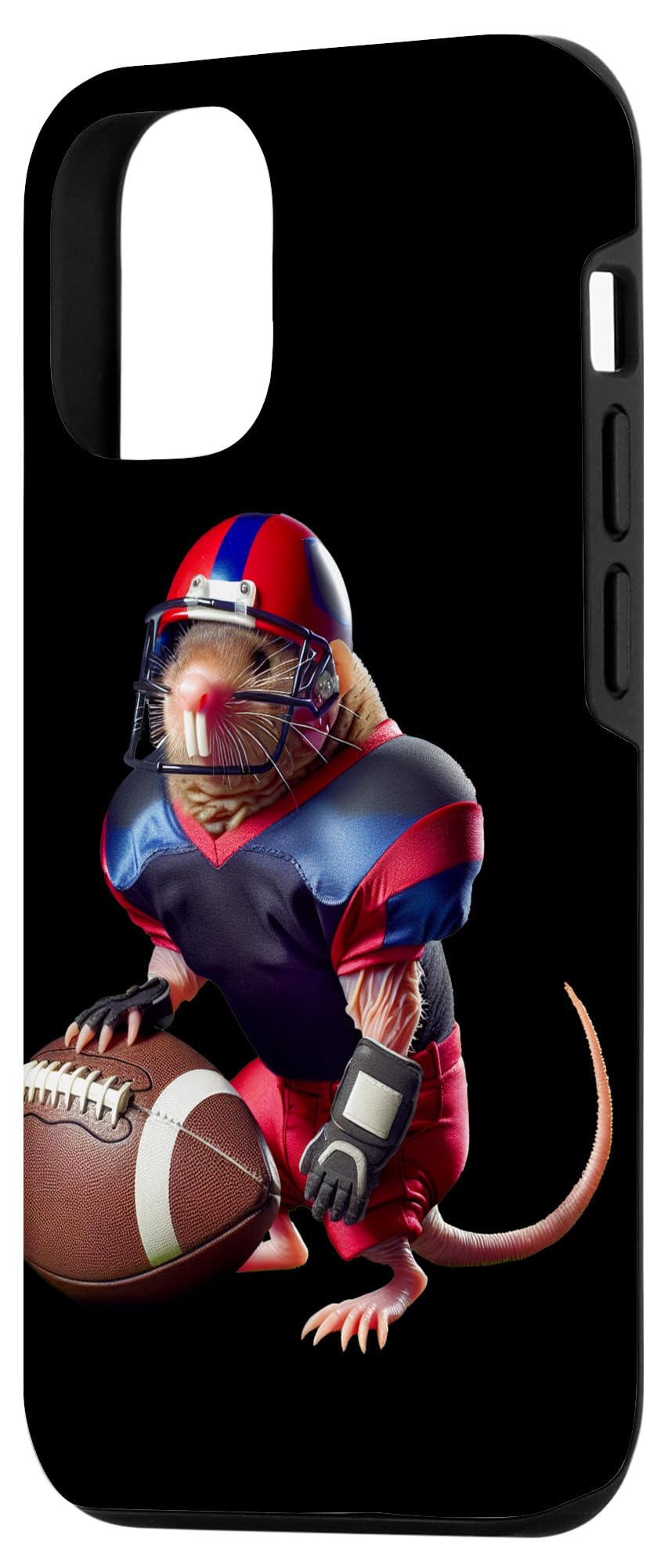 iPhone 15 Pro Funny Naked Mole Rat Animal American Fantasy Football Case : Cell Phones & Accessories