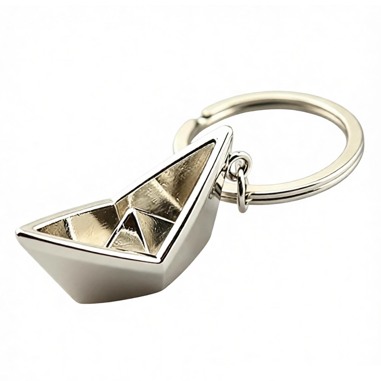 ARFUKA Schlüsselanhänger Boot Anhänger Schlüsselanhänger Unisex Key Organizer Holder Keychain für Seemann Männer und Frauen Silber