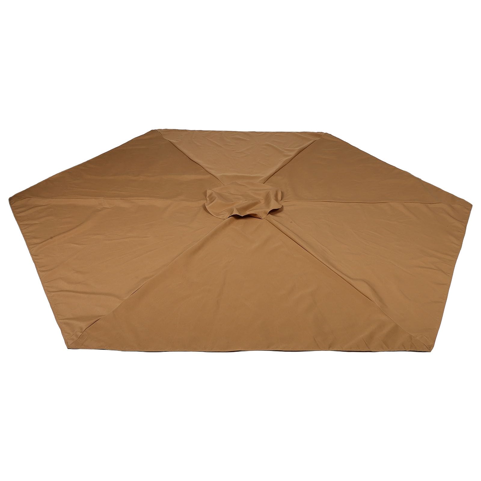 Telo Poliestere 6 Patio Ricambio per Ombrellone da Stecche | Colore Khaki, Resistenza a Pioggia e Sole, per Mercati e Attività All'aperto, 1 Pezzo