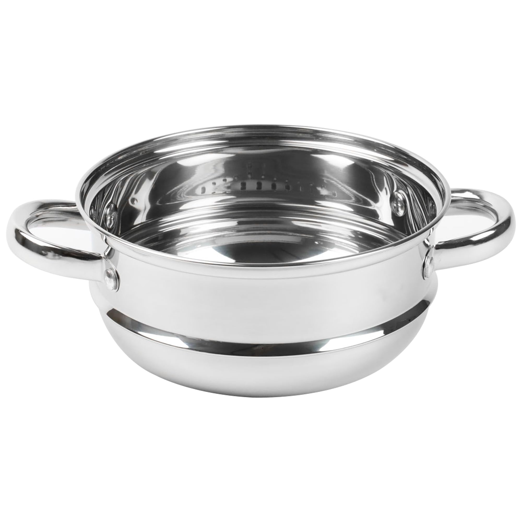 KARL HAUSMANN Vaporera 2,1L 18 cm - Olla Vapor De Acero Inoxidable Para Inducción, Vaporera Con Tapa De Vidrio Para Verduras, Pescado, Dumplings Y Patatas