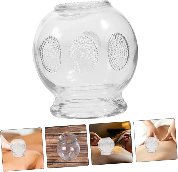 Set de 5 ventosas de vidrio grueso para terapia de cupping miniatura 7