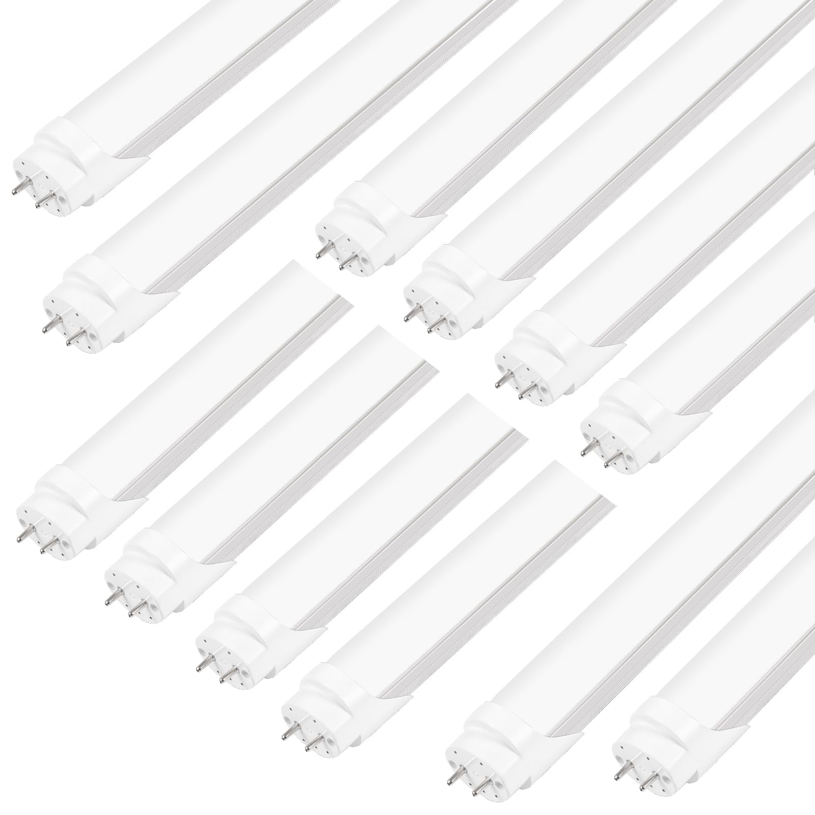 LED Bulbs 4ft T8 Fluorescent Light Bulbs 48 inchType A+B,24W 3200LM 6500K Frosted Cover Super Bright,Single and Double End Powered,T8 T10 T12 Fluorescent Bulbs Replacemen