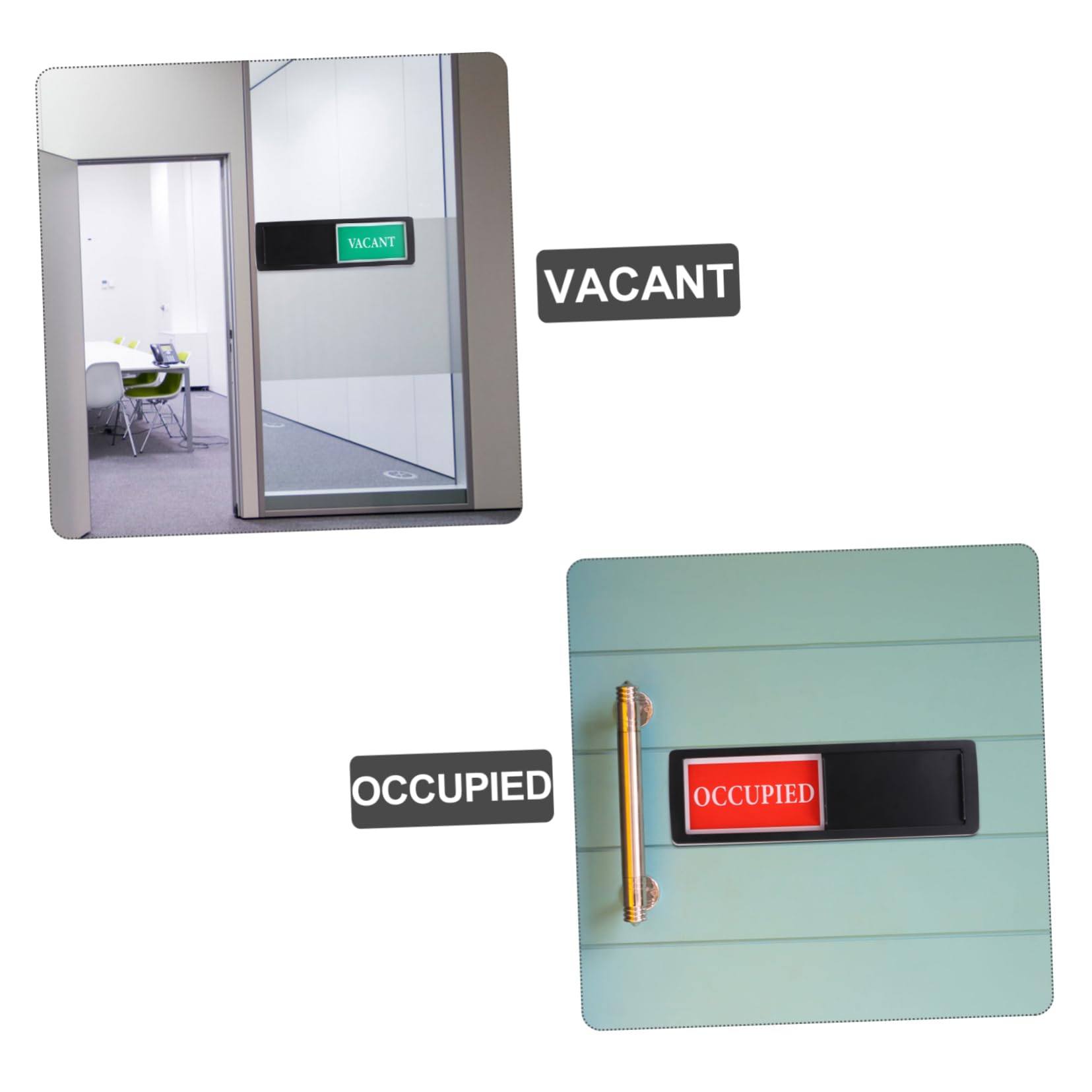 NUOBESTY 13piezas De Privacidad Deslizante Magnético Vacante Ocupado Para Baño y Sala De Conferencias Diseño Antirrayones Instalación