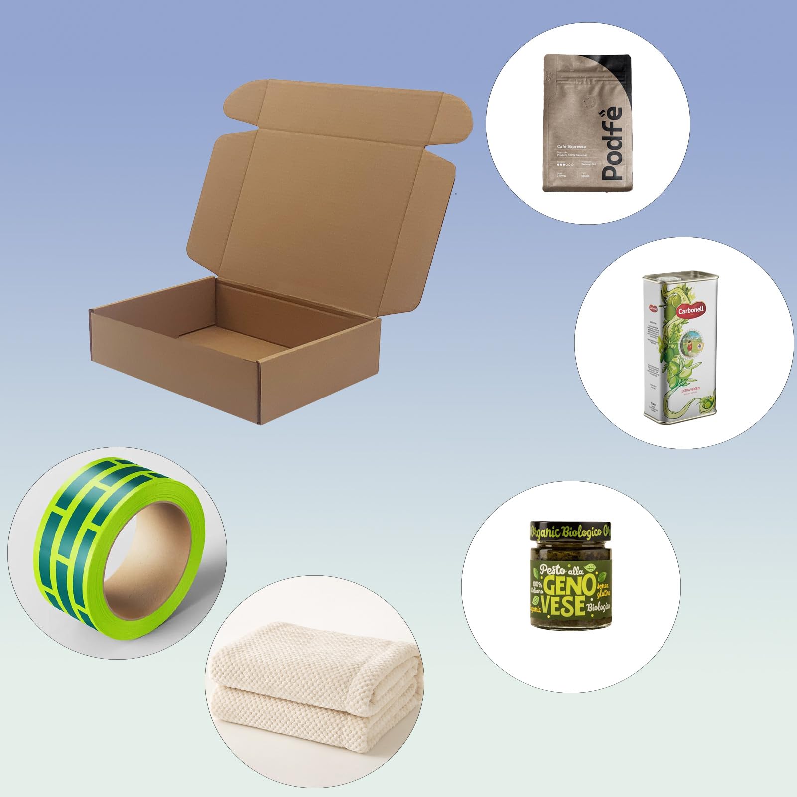 Bubblefast 25 Corrugated Boxes – 8x6x2 Inches, Kraft, 200#/32 ECT