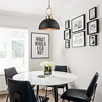 Vista 2 de Farmhouse Pendant Lights Kitchen Island,10.2 Inch Single Dome Pendant Lighting, Adjustable Height Modern Island Lights for Kitchen, Industrial